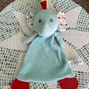 Ebbs Elephant super soft teether blanket. Lovey baby blanket